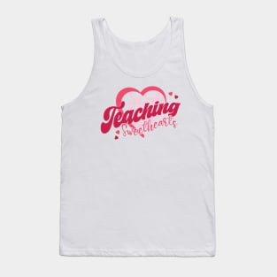 Retro Teacher Valentine Shirt, Teaching Sweethearts Tank Top